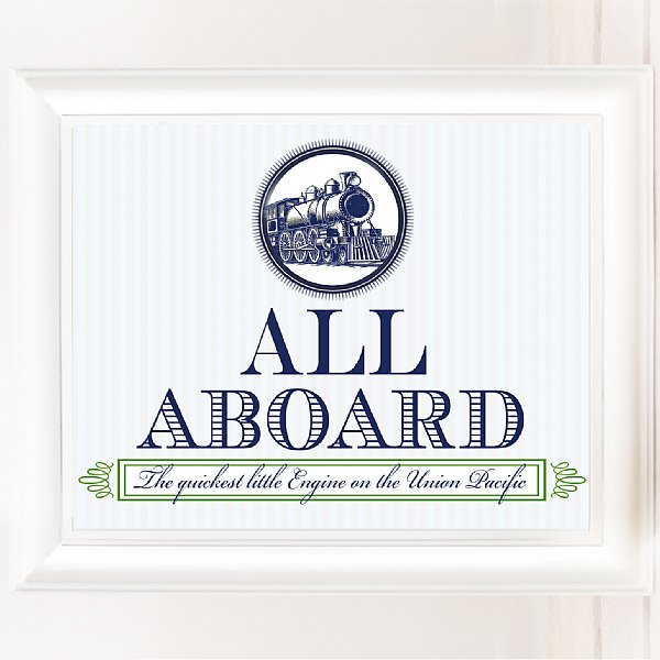 All Aboard Event Sign 8x10 