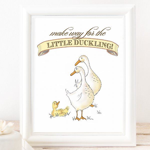 Duckling "Make Way for Duckling" 8x10 Sign