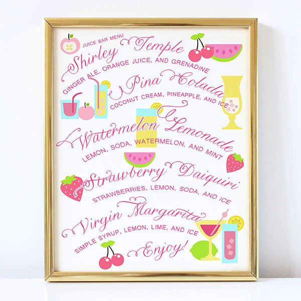 Summer Juice & Drinks Sign