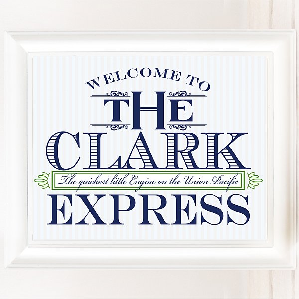 All Aboard 8x10 Birthday Express Sign