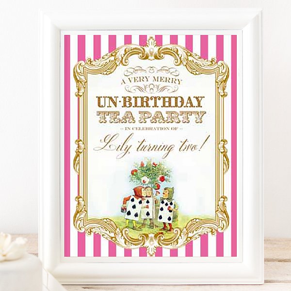 Alice in Wonderland 11x17 Event Sign