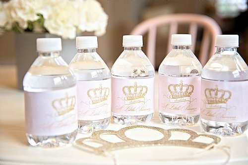 Crown Princess Water Bottle Labels