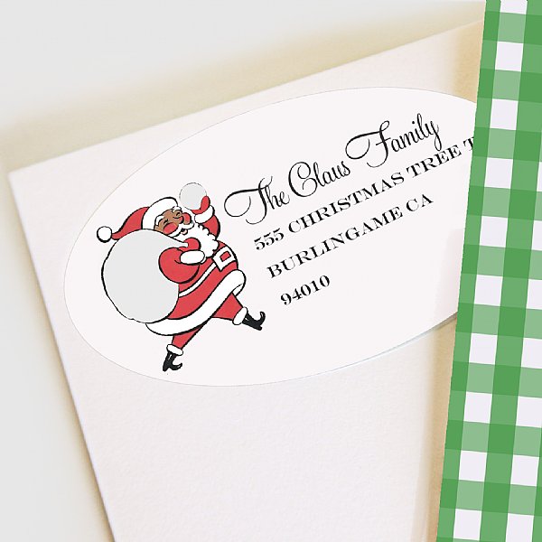 Santa Address Labels (Brown Skin Tone) A Lot Like Christmas Collection