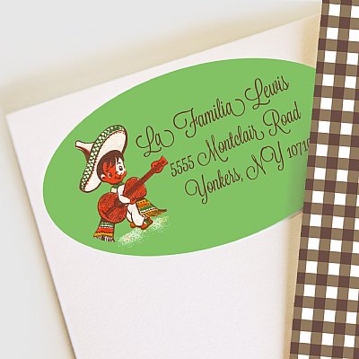 Brown Hair Address Labels Ballerinas Collection by Loralee Lewis