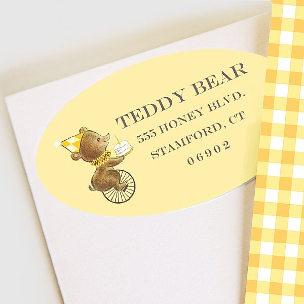 Birthday Bear Address Labels