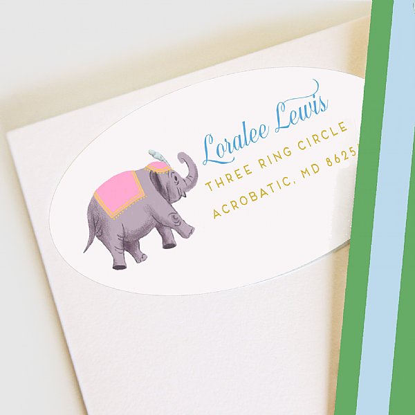 Circus Elephant Collection Address Labels