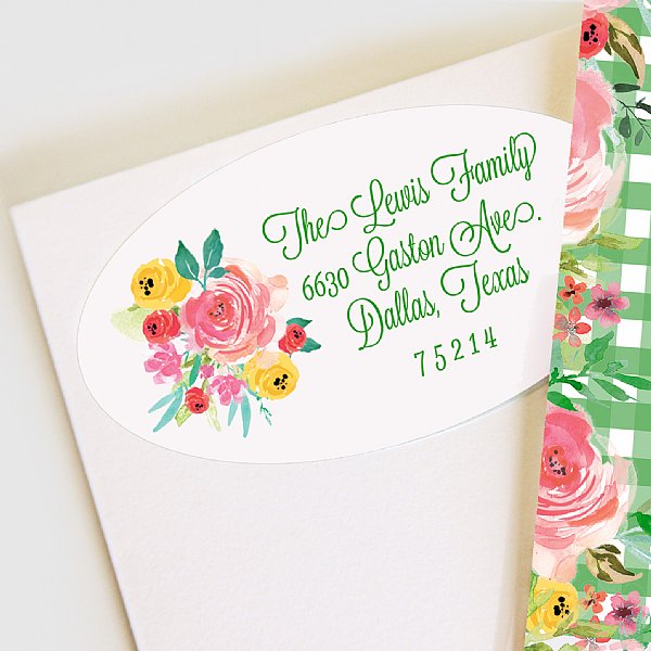 Happy Floral Address Labels