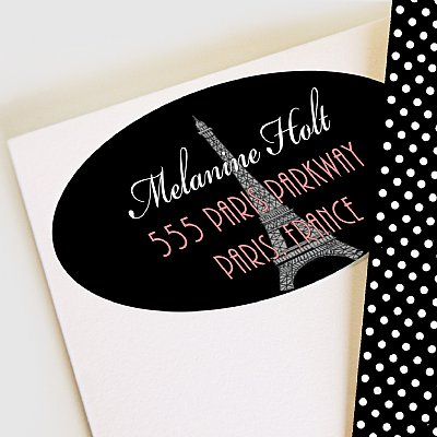 Midnight in Paris Address Labels