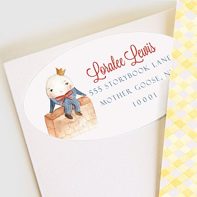 Nursery Rhyme Oval Address Labels 