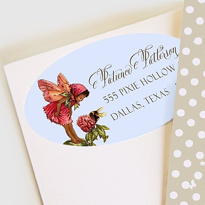 Pixie Fairy Address Labels (Blue/Pink Fairy)