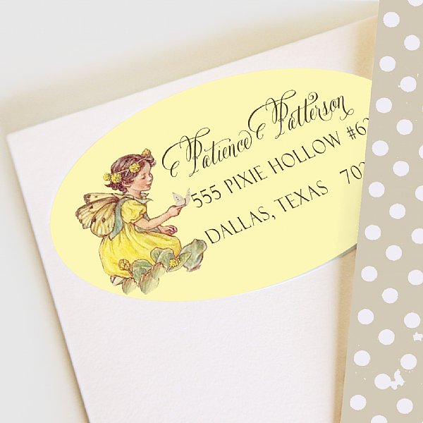 Pixie Fairy Address Labels (Yellow Fairy)