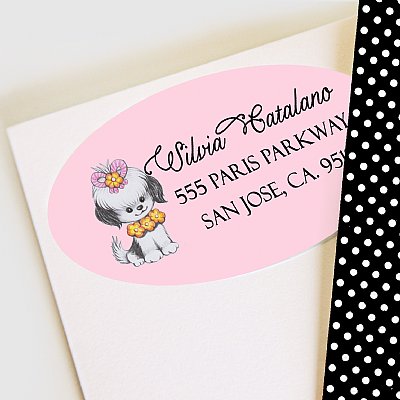 Paris Dog Address Labels