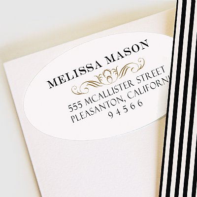 Black and White Collection Address Labels