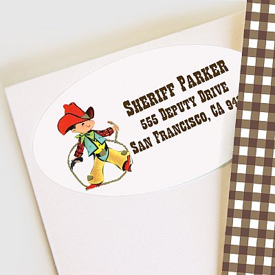 Buckaroo Oval Address Labels