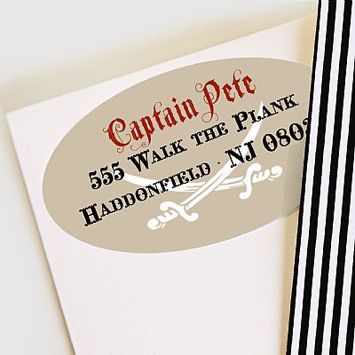 Buccaneer Pirate Address Labels