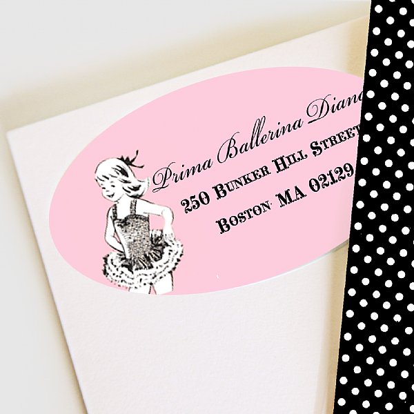 Prima Ballerina Address Labels (Light Hair) 