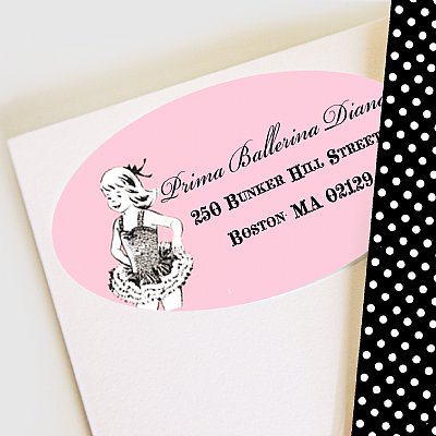 Prima Ballerina Address Labels (Light Hair) 