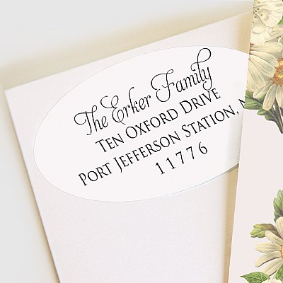 Black and White Bee Address Labels