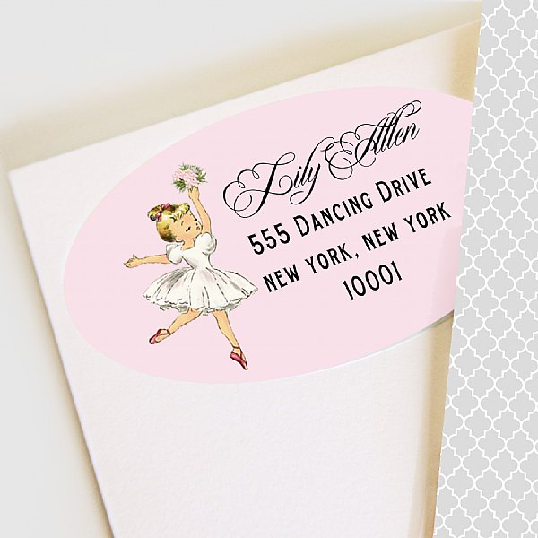 Ballerinas Address Labels (Blonde) 