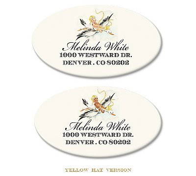 Incoming Oval Address Labels (Fair Skin Tone)