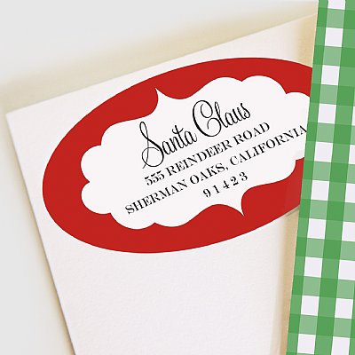 Naughy & Nice Address Labels (Red)