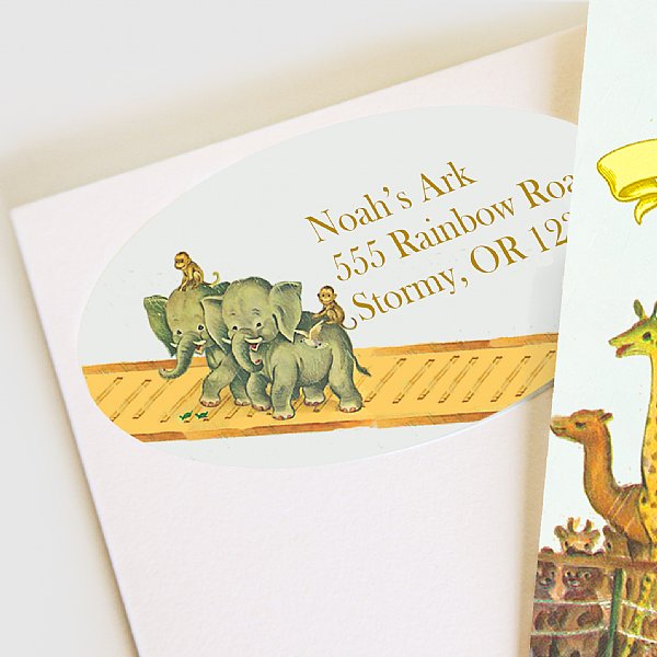 Noah's Ark Animal Address Labels