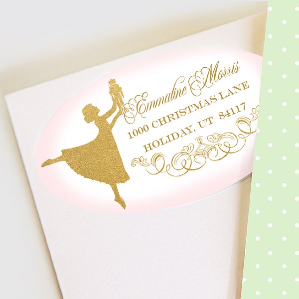 Nutcracker Pink Address Labels