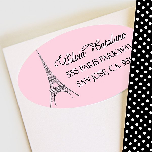 Parisian Poodle Address Labels