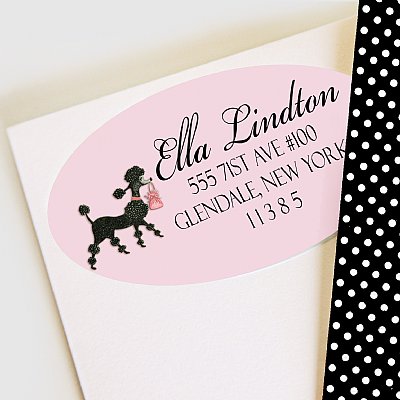 Parisian Poodle Address Labels (Poodle)