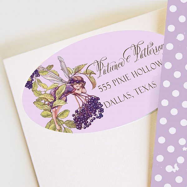 Pixie Fairy Address Labels (Purple Fairy)