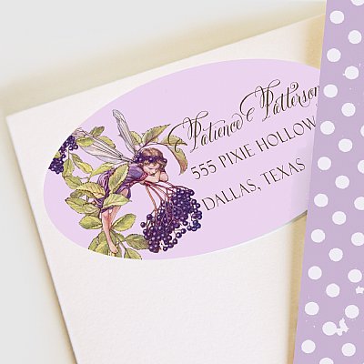 Pixie Fairy Address Labels (Purple Fairy)