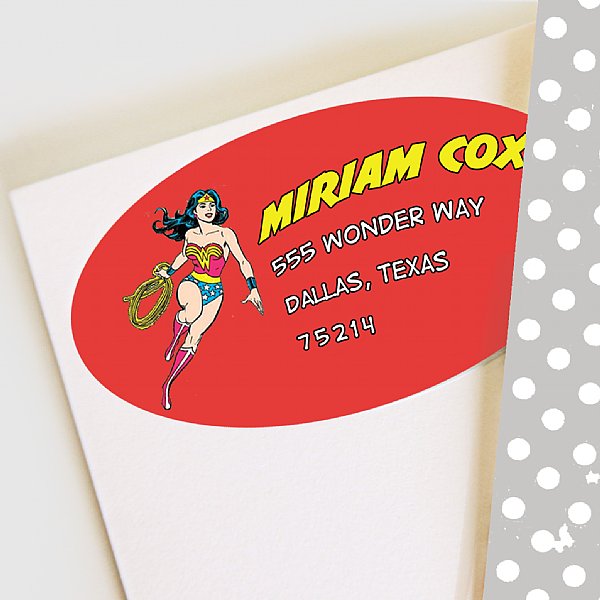 Super Girl Address Labels (Fair Skin Tone)