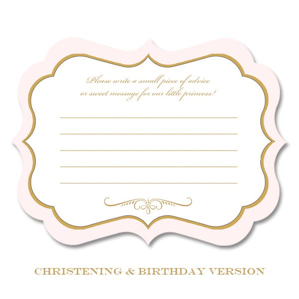 Crown Princess Sweet Memory & Advice Cards