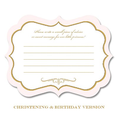 Crown Princess Sweet Memory & Advice Cards