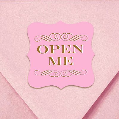 Alice in Wonderland "Open Me" Luxe Stickers