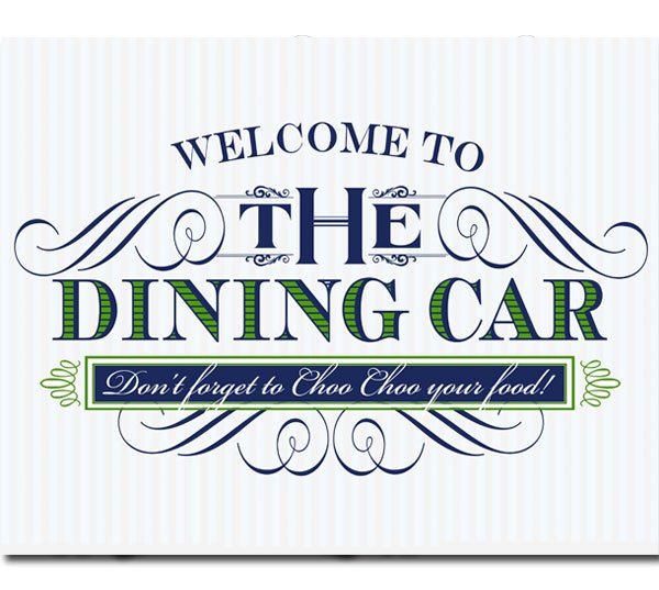 All Aboard 11x14 Dining Car Sign