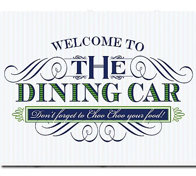 All Aboard 11x14 Dining Car Sign