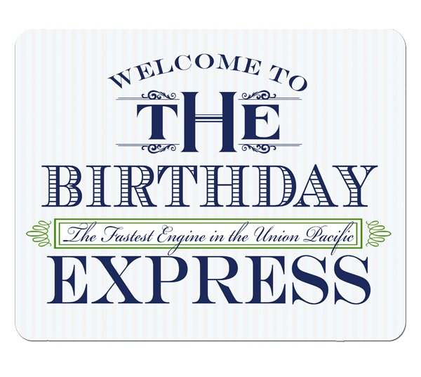 All Aboard 8x10 Birthday Express Sign