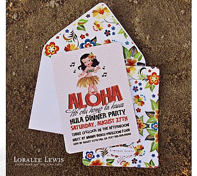 Aloha Girl Invitations