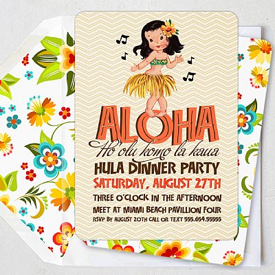 Aloha Girl Invitations