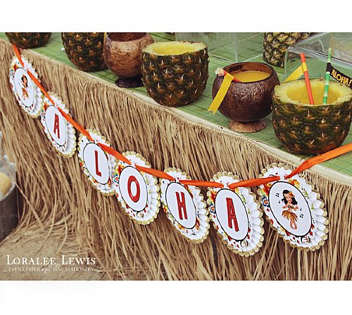 Aloha Girl Rosette Banner