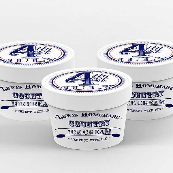 American Picnic Collection Ice Cream Label Set