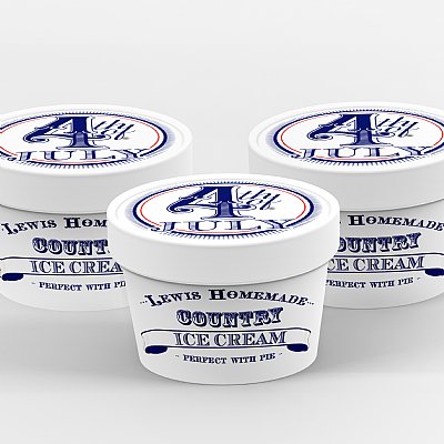 American Picnic Collection Ice Cream Label Set