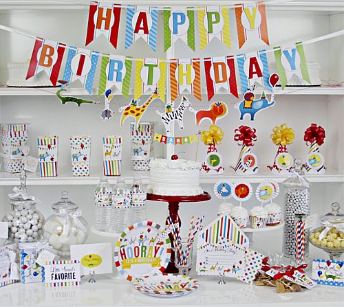 Animals on Parade Cake Bunting Banner