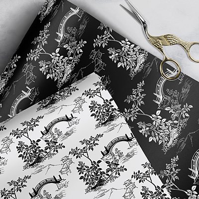 Anji Chintz Gift Wrap Collection (Black) 