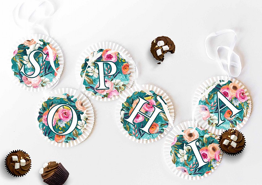 Aquarette Personalized Rosette Banner 