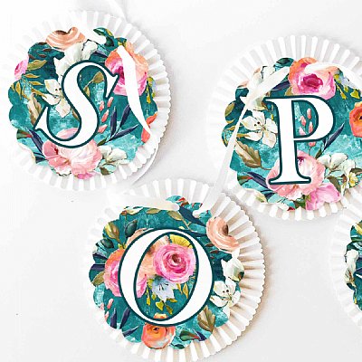 Aquarette Personalized Rosette Banner 