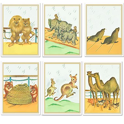 Set of 6 Noah's Ark Prints