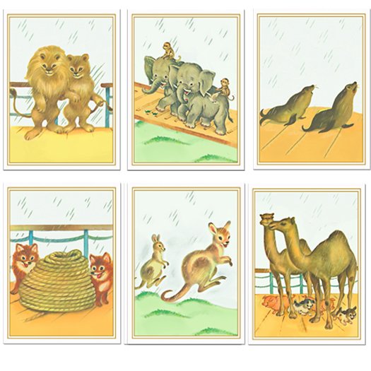 Noah's Ark Set of 6 Art Prints