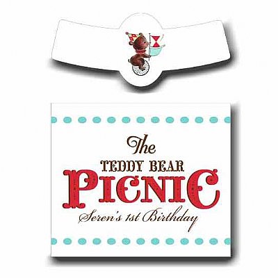 Teddy Bear Picnic Glass Bottle Labels